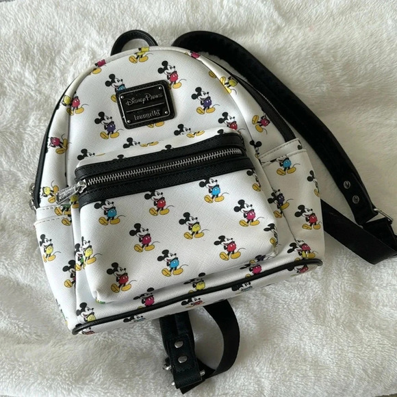Disney Loungefly Multi-Color/Rainbow Mickey mini Backpack - Picture 2 of 7